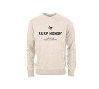 DRESSED IN MUSIC PLAY WITH ME Sudadera orgánica con Cuello Redondo Surf Monkey® (Arena - XL)