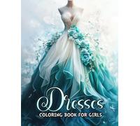 Dresses Coloring Book for Girls: A Beautiful Collection of Stylish Dresses, Including Bridal Gowns, Evening Attire, and Trendy Patterns to Inspire Creativity and Relaxation