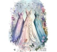 Dresses Fashion Coloring Book: Explore Stunning Fashionable Patterns with Over 50 Chic Designs Featuring Victorian Gowns, Bohemian Dresses, and Floral Styles for Adults and Teens