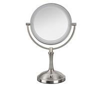 Dressing Mirror Magnifying Lighted Vanity Makeup Mirror Vanity Mirror On Stand HD Double Sided Button 360 Degree Free Rotation for Bathroom Beauty Mirror (Color : 9in)