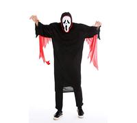 dressmeup - M-0001-M/L Disfraz Hombre Mujer Unisex Halloween Fantasma Espectro Killer Asesino Edvard Munch Grito Scream Talla M/L