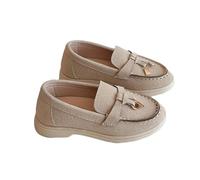 Dressnu Mocasines para niños y niñas, zapatos de vestir antideslizantes para niños y niñas, beige, 20 EU