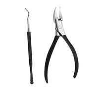 DRESSOOS 1 Juego 2 Piezas Cortadora De Cutículas De Acero Inoxidable Removedor De Cutícula Corta Cutículas Pinza Para Cutículas Tijeras Para Cutículas De Uñas Tijeras De Uñas Pedicure