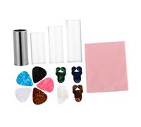 DRESSOOS 1 Juego Púas y Portamento Selección De Pulgar Púas Para Cubrir Los Dedos Púa De Guitarra Diapositiva Del De La Guitarra Selecciones De Pulgar Acero Inoxidable