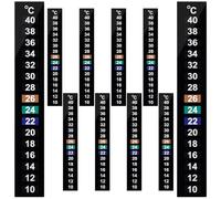 DRESSOOS 10 Piezas Termómetro Adhesivo Digital para Interior Tiras Termométricas Lcd de Plástico Negro y Adhesivo Fácil de Leer Temperatura Ambiente