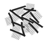 DRESSOOS 12 Piezas Clip De De Acero Pinzas Para El Cabello Pasador De Pelo Moño Clip De Peluca Para Gorras Clip De Peine De Peluca Clip Para Encaje Black