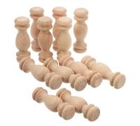 DRESSOOS 12 Remates Estéticos de Madera Beige para Postes de Cama y Barras de Cortina, Diseño Pequeño de Puente, Ideales para Embellecimiento Interior y Reparación de Barandillas
