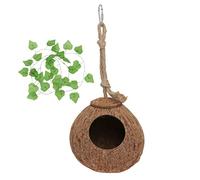 DRESSOOS 1juego Nido Natural para Reptiles y Mascotas Pequeñas Casa De para Lagartijas y Hámsters Incluye Decoración De Vides para Hábitats De Animales Domésticos