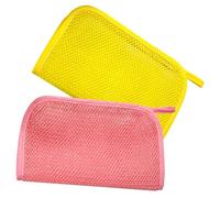 DRESSOOS 2 Bolsas De Jabón Para Baño, Toalla De Ducha Exfoliante De Malla, Red De Baño, Esponja Africana, Toalla De Ducha Exfoliante, Paños De Lavado Corporal, Toallas Exfoliantes De Red