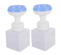 DRESSOOS 2 Piezas Botellas de Recargables de Dispensadores Prácticos de Plástico con Diseño de Flor para Champú y Jabón Líquido Reutilizables y Portátiles para Viaje