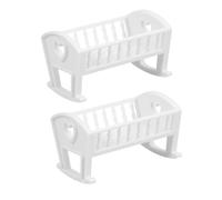 DRESSOOS 2 Piezas De Cuna para Muñecas, Muebles para Muñecas, Cama para Muñecas, Casa De Muñecas, Cuna para Muñecas, Cama para Muñecas, Cuna De Juguete.