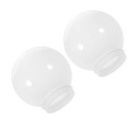 DRESSOOS 2 Piezas Pantalla de Lámpara Acrílica de Color Lechoso en Forma de Bola para Exterior, Protección contra Agua y Decoración Ligera para Lámparas y Lugares que Desea Decorar