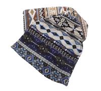 DRESSOOS 2 Turbantes de Quimioterapia para Mujer, Gorros Oncológicos de Satén Diseño Étnico Floral, Transpirable, Antideslizante, para Hospital y Uso Diario, Pack 2 Piezas (azul y Caqui)