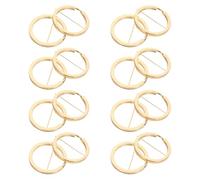 DRESSOOS 20 Llaveros de Aleación de Zinc Dorados para Bricolaje Anillos Redondos de 25mm, Accesorios Resistentes para Colgar Pequeños Objetos y Crear Joyería Artesanal