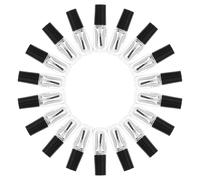 DRESSOOS 20 piezas Botellas Vacías para Esmalte de Uñas Vidrio Transparente con Cepillo Paquete para Gel y Laca Uñas Secado Rápido