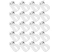 DRESSOOS 200 Unidades Abrazadera y Ajuste Rápido Estructura Metálica Reforzada con Tornillos de Acero Inoxidable de 1/2 Pulgada para Cuerda de Luz Tipo P para Iluminación Exterior y