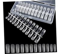 DRESSOOS 240Pcs Extensiones De Uñas Largas Puntas De Uñas Transparentes Cuadrados Cuadros Extensiones De Uñas Artificiales Uñas Falsas Puntas De Uñas Para Manicura