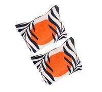 DRESSOOS 2piezas Bolsa De Cosméticos De Viaje Neceser De Algodón y Lino Bolsa De Maquillaje Diseño Geométrico para Viajar y Organizar Productos De Aseo