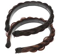 DRESSOOS 2piezas Diademas De Pelo Sintético Aros Vintage Para Mujer Postizo Delicado Para Niña Tocado Para Festival Sencillo