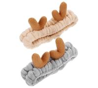 DRESSOOS 2piezas Diademas Elásticas Para Pelo Unidades Para Lavado De Cara Maquillaje Spa Cómodas y Transpirables Adornos