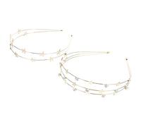 DRESSOOS 2piezas Diademas Para Mujeres Diadema De Metal Accesorios Cabeza De Novia De Novia Para Cumpleaños