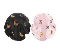 DRESSOOS 2piezas Gorro De Satén Para Dormir Banda Elástica Protector De Cabello Para Rizos y Trenzas Para Cuidado Nocturno y Spa