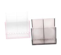 DRESSOOS 2piezas Organizador De Brocas Para Manicura Soporte Profesional Para Taladros De Uñas Almacenamiento De Accesorios De Para Salones y Personal Transparente y Negro