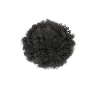 DRESSOOS 2piezas Peluca De Oruga Afro Rizada Postizo De Pelo Sintético Extensión De Moño Para Niñas y Mujeres Cordón Ajustable