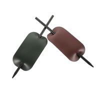 DRESSOOS 2piezas Pu Leather Hair Cuffs for Women Stylish Hair Accessories with Stick for Ponytail and Bun Lightweight and Durable Wine