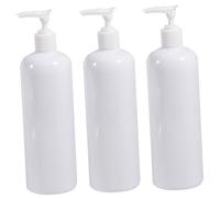 DRESSOOS 3 piezas Botellas Dispensadoras de Loción con Bomba Botellas de Plástico Recargables para Gel de Ducha y Jabón con Tapa de Color Aleatorio Color Aleatorio Color Aleatorio