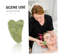 DRESSOOS 3 Piezas Jade Gua Sha Facial Tool Tablas de Raspado Forma de Masajeador Manual para Mejorar Elasticidad y Reducir Hinchazón para Cuidado Diario