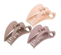 DRESSOOS 3piezas Pinza Pelo De Forma De Corazón Pinzas De Garra Para Mujer Accesorios Pelo De Color Sólido Textura De Lijado Peinado Diario La Oficina Hogar