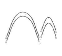 DRESSOOS 4 Piezas de Cadenas Colgantes Negras de Hierro Ganchos para Colgar Cuadros, Carteles y Pancartas, Total 4 Cadenas (2 de 25 Cm 2 de 50 Cm), Resistentes y Versátiles para Decoración