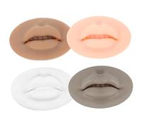DRESSOOS 4 Piezas de Labios Falsos de Silicona Suave y Elástica para Práctica de Accesorio Profesional para Principiantes y Simulación de Sintética