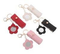 DRESSOOS 4 Piezas Llavero con Espejo en Forma de Estuche para de Sintética Resistente a Impactos y Arañazos, Adecuado para Uso Diario y para Uso Diario y
