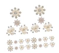 DRESSOOS 40piezas Charms De Rhinestone De Base Plana Para Manualidades Adornos Brillantes Para Joyería y Decoración Embellecedores Para Accesorios De Boda y Fiesta