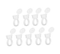 DRESSOOS 40piezas Tazas De Tinta Para Maquillaje Anillos De Pigmento Desechables Para Salones De Belleza Soporte De Tinta Para Microblading y Extensión De Pestañas Accesorios De