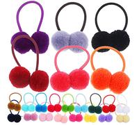 DRESSOOS 48piezas Lazos Pelo Pompones Cintas Pelo Sujetador Caballo Elástica Decoración Cabello