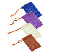 DRESSOOS 4piezas Bolsas De Jabón Exfoliantes Para Ducha De Material Para Jabón Natural y Cosmético Sostenibles y Prácticas y
