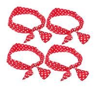 DRESSOOS 4piezas Diadema De Lunares Decorativas Lazo De Alambre Diademas Anchas Para Uso Diario y Casual Accesorios Cabello De Niñas y Mujeres Para Decoración De Fiesta