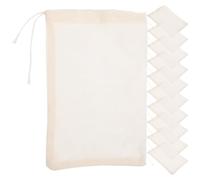 DRESSOOS 50 Bolsas de Algodón Gruesas para Filtrar Condimentos y Té, Cierre de Cordón y Malla Fina, Ideales para Cocinar Sopas y Decocción de Medicina
