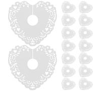 DRESSOOS 50 unidades de adornos para copas de vino de boda - Etiquetas de nombre en blanco - Tarjeta de papel con forma de corazón - Marcadores de bebidas con temática de amor - Blancos para