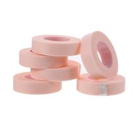 DRESSOOS 6 Cintas Adhesivas para Pestañas de Tela Transpirable Rosa, Fácil de Rasgar, Material No Tejido, Ideales para Salón de Belleza Profesional y Uso en Casa