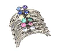 DRESSOOS 6 Piezas de Marco de Bolso de Hierro Semicircular de 12,5 Cm Cuentas de Coral Forma de Cabeza de Loto, Accesorios para Hacer Bolsos Ligeros y Fáciles de Instalar para Manualidades