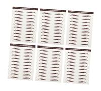 DRESSOOS 6piezas Pegatinas De Cejas Impermeables Tatuajes De Cejas Realistas Relleno Instantáneo Para Maquillaje Natural y Duradero