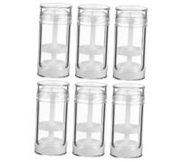 DRESSOOS 6piezas Tubos Transparentes Para Bálsamo Labial Contenedores Vacíos Portátiles De Gloss Labial Para y