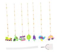 DRESSOOS 7 Piezas Decoración de Techo para Jardín de Infancia Vehículos Colgantes Colores Surtidos con Cuerdas y Pegamento para