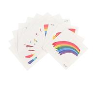 DRESSOOS 96 Piezas cara pegatinas rainbow etiquetas pegatina dgt party accesorios rave Pegatinas de uñas de gel semicuradas pegatina de la del arco iris tatuajes del cuerpo Colorful