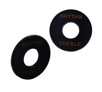 DRESSOOS Arandela de Placa de Palanca para Guitarra Eléctrica 2 Piezas Plástico Letras Doradas Cubiertas de Almohadillas Instalación