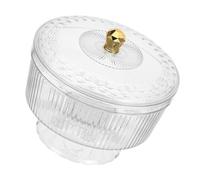 DRESSOOS Bandeja para Frutas con Tapa y Pedestal Alto de Plástico Transparente, Adecuado para Exhibir Pasteles y Snacks de Forma Higiénica en Reuniones y Uso Diario